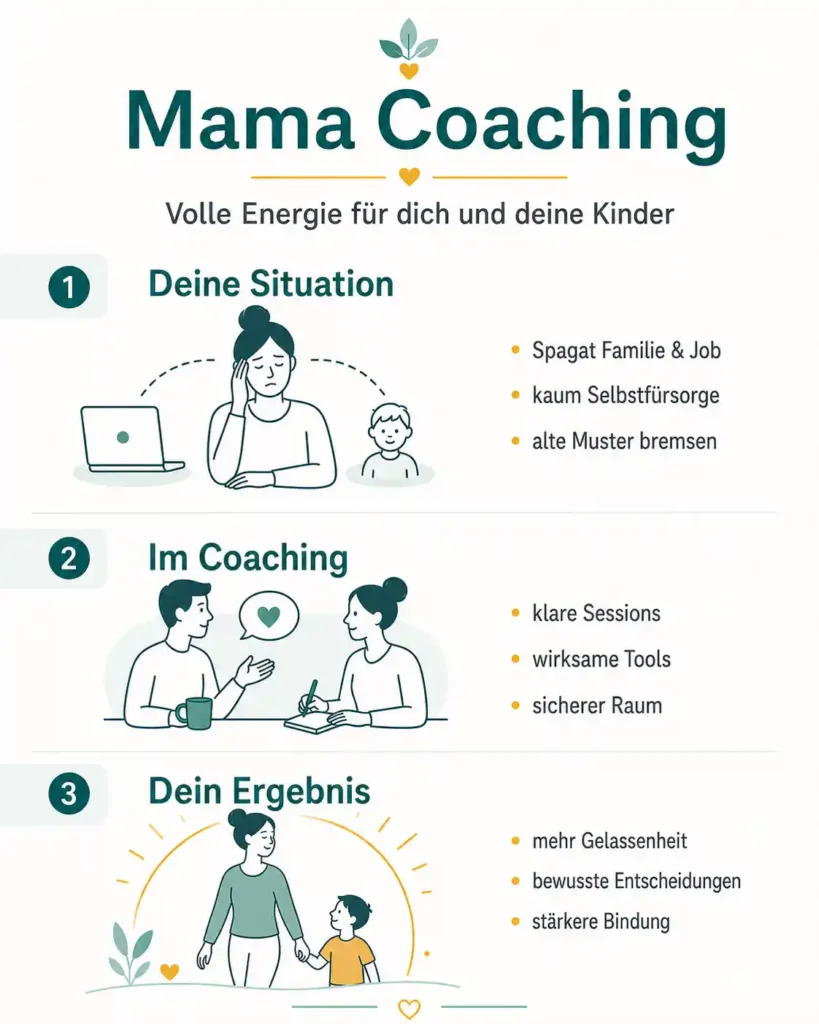Mama Coaching, Infografik vom Problem zur Lösung