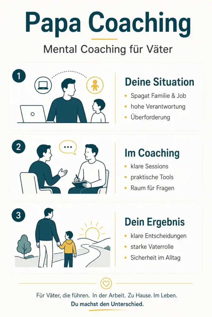 Papa Coaching, Infografik vom Problem zur Lösung